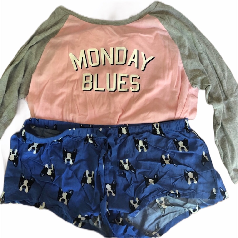 Forever 21 French Bulldog PJ set